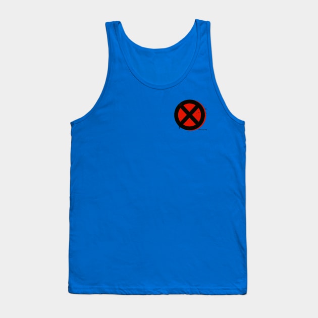 X Screen Print Texture Logo (red) Tank Top by AlexAgent21